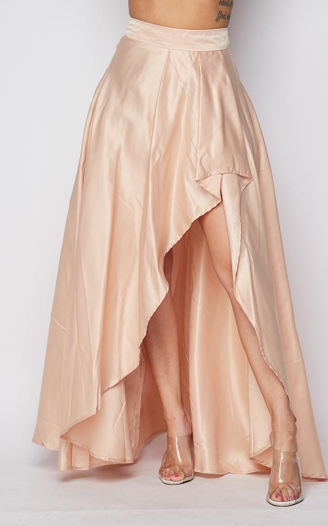 High low 2025 skirt champagne