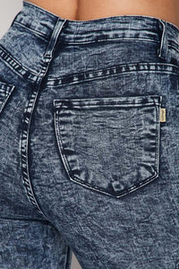 Acid Wash Stretchy High Waist Skinny Jeans - SohoGirl.com