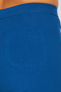 High Waisted Stretchy Bell Bottom Jeans - Mykonos Blue - SohoGirl.com