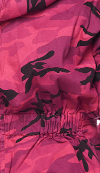 Hot Pink Camouflage Draped Hooded Jacket - SohoGirl.com