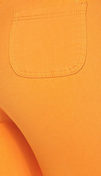 Super High Waisted Stretchy Skinny Jeans - Orange - SohoGirl.com