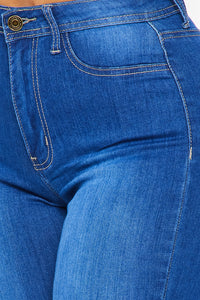 Super High Rise Skinny Denim Jeans - Medium Wash - SohoGirl.com