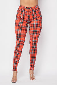 Super High Waisted Checkered Plaid Skinny Jeans - SohoGirl.com