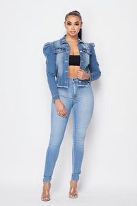 Amour Printed Denim Jacket - SohoGirl.com