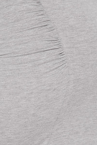 2 Pc. Sleeveless Crop Top W/ Knot In The Front & Maxi Skirt - Heather Grey - SohoGirl.com