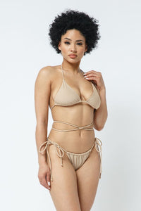 2 Pc. Wrap Bikini Set - Nude - SohoGirl.com