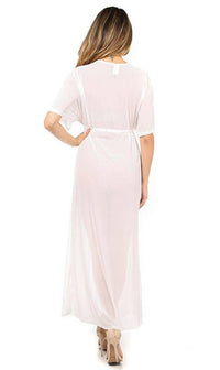White Sheer Mesh Maxi Duster (Plus Sizes Available) - SohoGirl.com