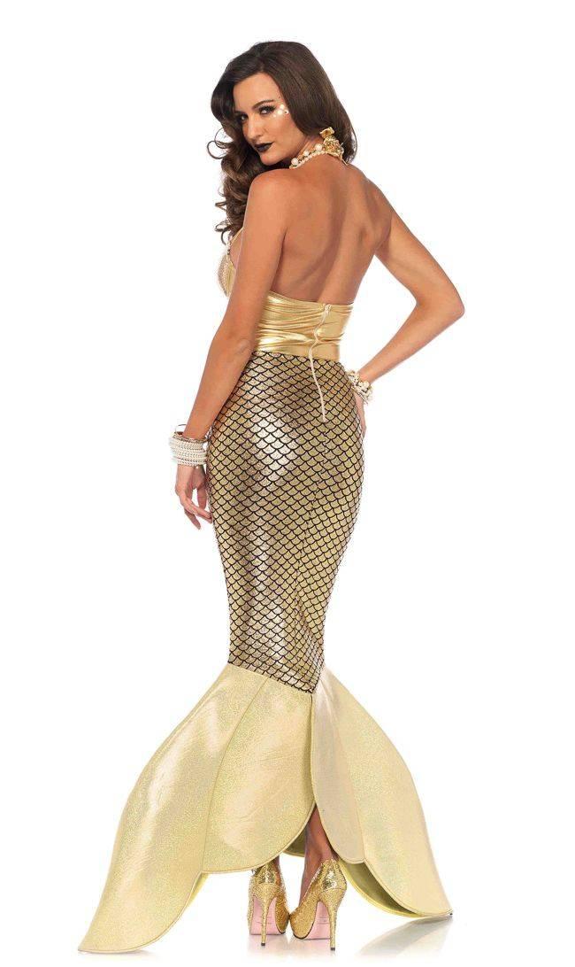 fitted lace wedding dress Golden Goddess Mermaid Costume – SohoGirl.com