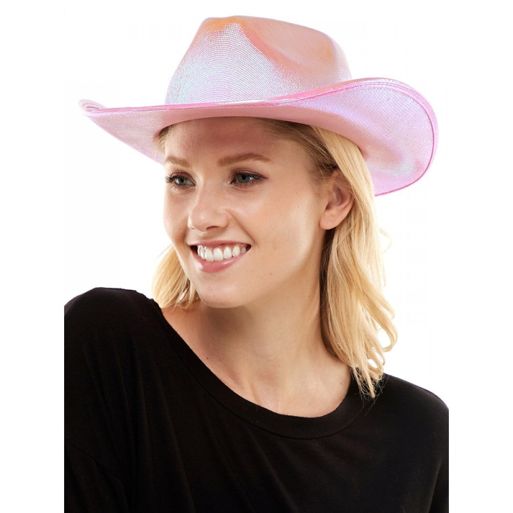 Pink Straw Cowboy Hat