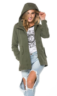 Hooded Parka Coat in Olive (Plus Sizes Available S-L) - SohoGirl.com