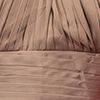 Elizabeth K GL1013T Beaded Collar Halter Neck Wrap Over Full Length Silk Gown in Mocha - SohoGirl.com