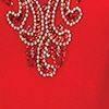 Elizabeth K GL1315D Bead Embellished Keyhole Neckline Sheer Back Full Length Gown in Red - SohoGirl.com