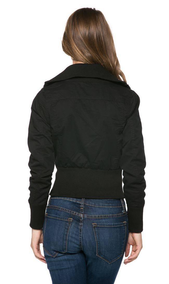 Utility Bomber Jacket in Black