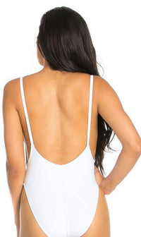 Bride High Cut One Piece Swimsuit in White (S-XL) - SohoGirl.com