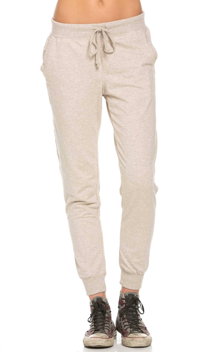Classic Drawstring Jogger Pants - Oatmeal – SohoGirl.com