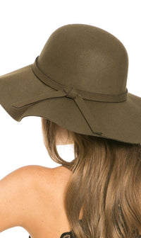 Solid Floppy Hat in Olive - SohoGirl.com