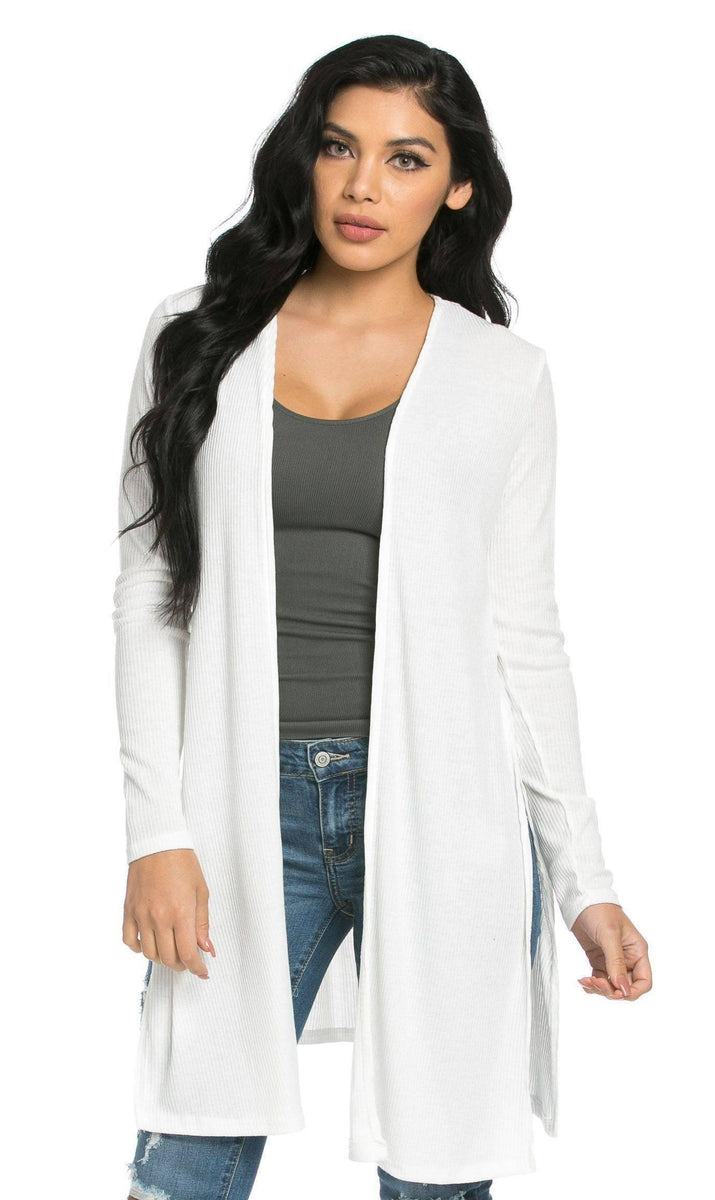 Long cardigan with deals slits on the side