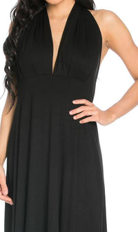 Multiway Slinky Maxi Dress in Black - SohoGirl.com