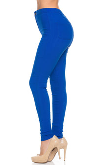 Super High Waisted Stretchy Skinny Jeans (S - 3XL) - Royal Blue - SohoGirl.com