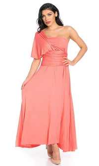 Multiway Slinky Maxi Dress in Pink - SohoGirl.com