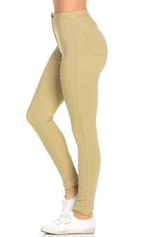 Super High Waisted Stretchy Skinny Jeans (S - 3XL) - Khaki - SohoGirl.com