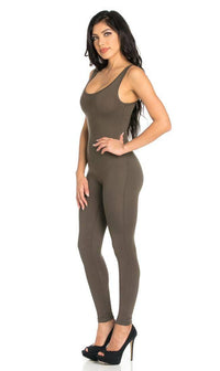 Sleeveless Catsuit in Olive - SohoGirl.com