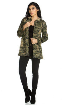 Long Sleeve Button Up Distressed Shirt in Camouflage (S-3XL) - SohoGirl.com