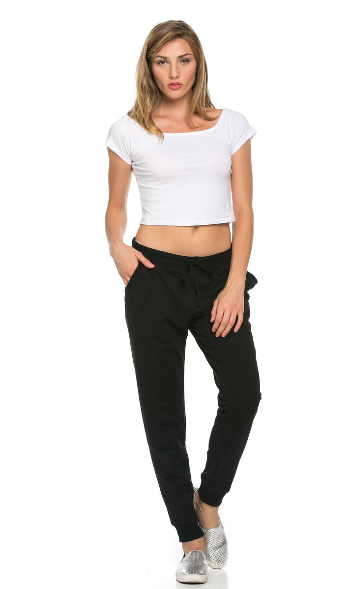 Classic Drawstring Jogger Pants - Black – SohoGirl.com