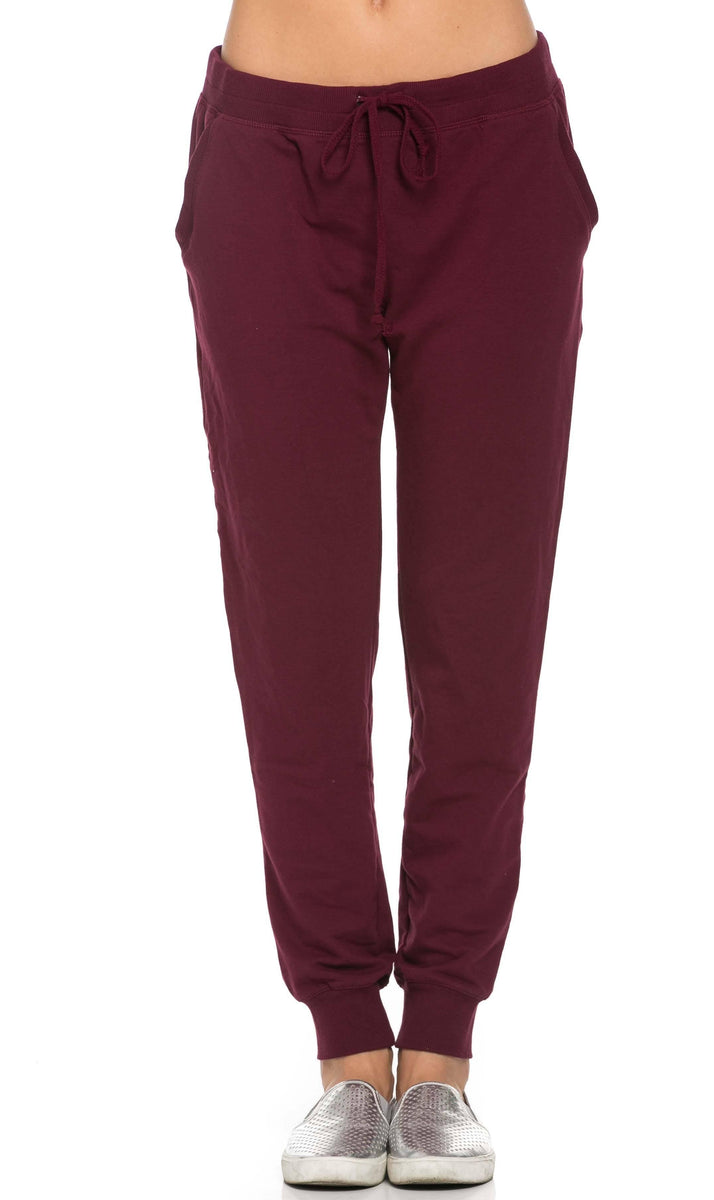 Classic Drawstring Jogger Pants (S-3XL) - Burgundy – SohoGirl.com
