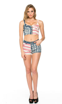 Vintage American Flag Shorts - SohoGirl.com
