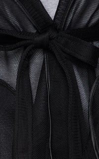 Belted Sheer Mesh Midi Trench Coat - Black - SohoGirl.com