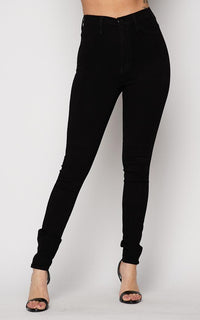 Vibrant Super Stretch High Rise Jeans - Black - SohoGirl.com
