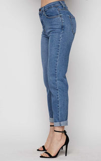 High Waisted Mom Jeans- Medium Wash (1-3XL) - SohoGirl.com