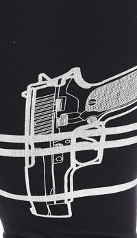 Plus Size Guns Out Machine Gun Leggings in Black - SohoGirl.com