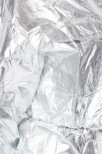 Metallic Pullover Tracksuit Pants Set - Silver - SohoGirl.com
