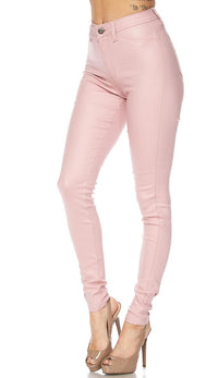 Pink Faux Leather Super High Waisted Pants (S-XL) - SohoGirl.com