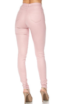 Pink Faux Leather Super High Waisted Pants (S-XL) - SohoGirl.com