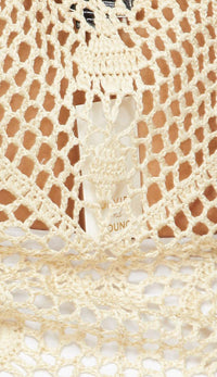 Cream Tie-up Fringe Crochet Vest - SohoGirl.com