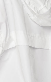 Contrast Trim Windbreaker Jacket - White-Black - SohoGirl.com