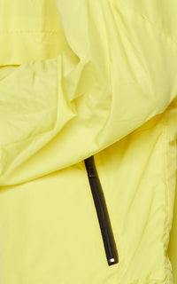 Contrast Trim Windbreaker Jacket - Yellow-Black - SohoGirl.com