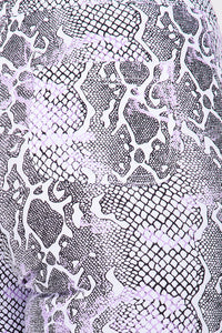 Super High Waisted Faux Leather Snake Print Jeans - Lavender - SohoGirl.com