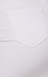 Vibrant Distressed Denim Mini Skirt - White - SohoGirl.com
