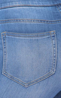 Mid Rise Denim Bootcut Pants in Light Blue - SohoGirl.com