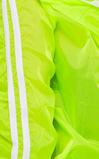 Translucent Two Stripe Zip-Up Jacket- Neon Green - SohoGirl.com