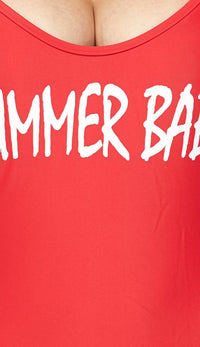 Summer Babe Criss Cross Swimsuit in Red - SohoGirl.com