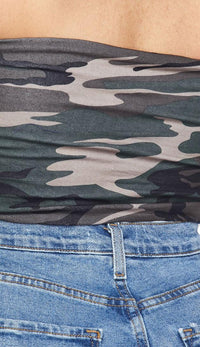 Camouflage Cropped Tube Top - SohoGirl.com