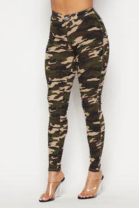 Super High Waisted Stretchy Skinny Jeans (S-3XL) - Camouflage - SohoGirl.com