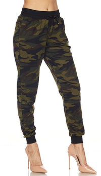 Camouflage Black Banded Drawstring Jogger - SohoGirl.com
