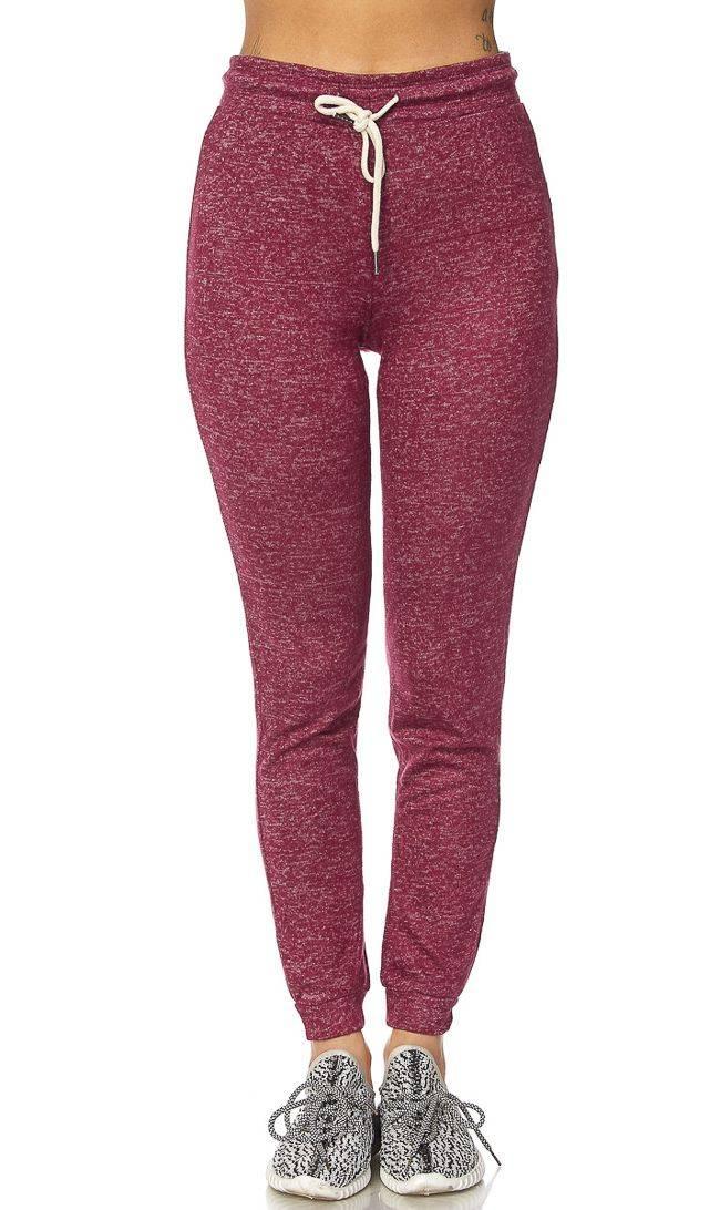 Lightweight Drawstring Jogger Pants in Burgundy – SohoGirl.com