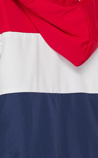 Striped Colorblock Windbreaker Jacket in Red - SohoGirl.com